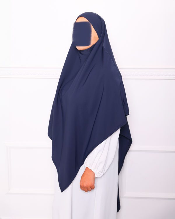 khimar soie de medine khimar long soie de medine khimar pas cher voile pas cher mon hijab pas cher bleu marine